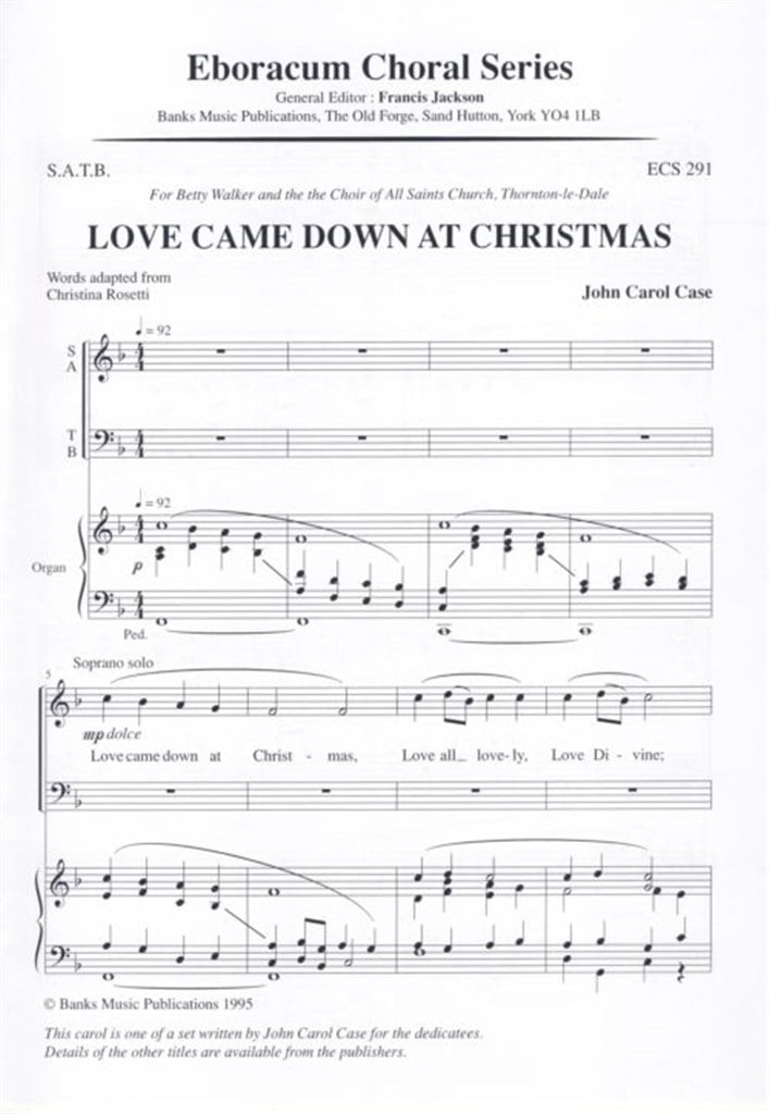 Love Came Down At Christmas